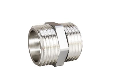 Ниппель прямой LD Pride DN50 (2") НР/НР латунь никель