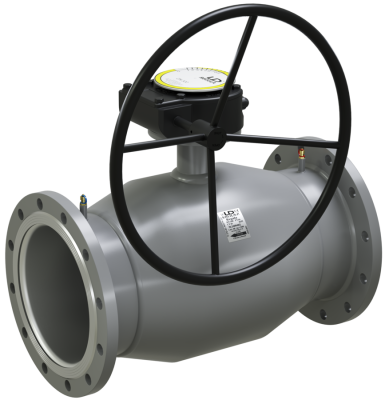 Кран шаровый LD КШЦФР Energy Regula из стали 20 Ду150/125 Ру2,5МПа с редуктором