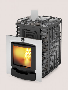 Печь для бани Теплодар Сибирский утёс-20 ЛП Профи Панорама