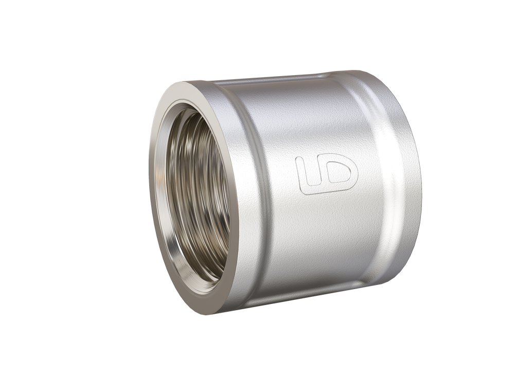 Муфта LD Pride DN25 (1") ВР латунь никель в упаковке