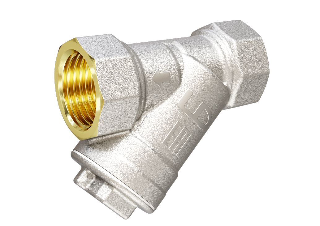 Фильтр косой латунный LD Pride 57.15.В-В Ду 15 Ру 40 в упаковке