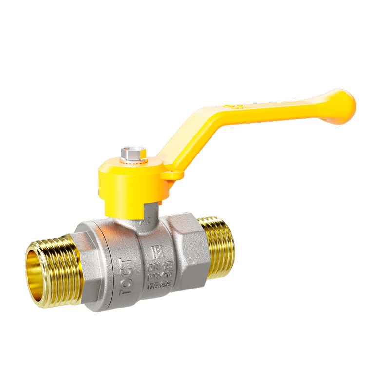 Кран шаровой латунный LD Pride 47.20.Н-Н.Р GAS Ду 20 Ру 40 рычаг с биркой