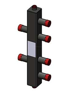 Гидроразделитель Zota вертикальный универсальный, 2 контура, до 50 кВт