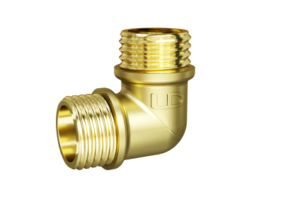 Угол 90 гр LD Pride DN15 (1/2") НР/НР латунь