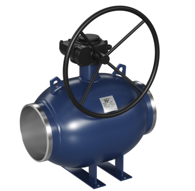 Кран шаровый LD КШЦПР из стали 12Х18Н10Т Ду300 Ру2,5МПа полнопроходной с редуктором