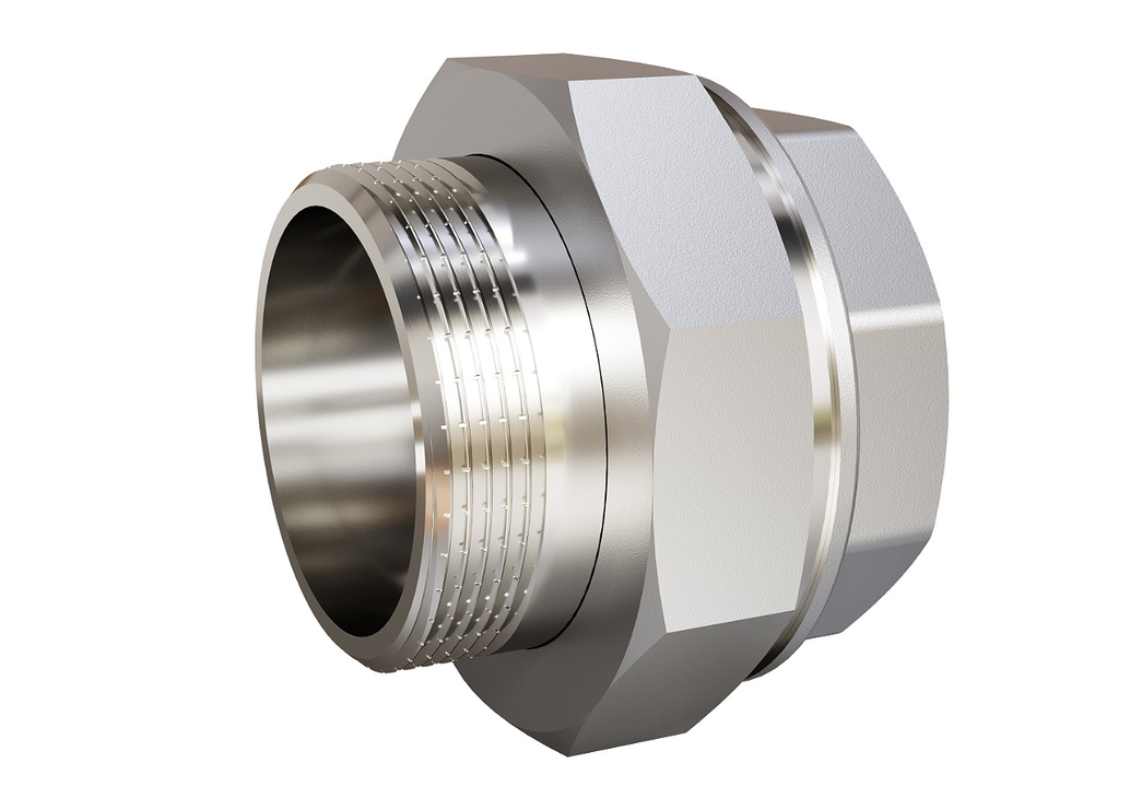 Сгон разъемный (американка) LD Pride DN40 (1 1/2") ВР/НР латунь никель