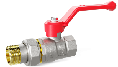 Кран шаровой латунный LD Pride 47.20.В-ГШ.Р Ду 20 Ру 40 рычаг (red)