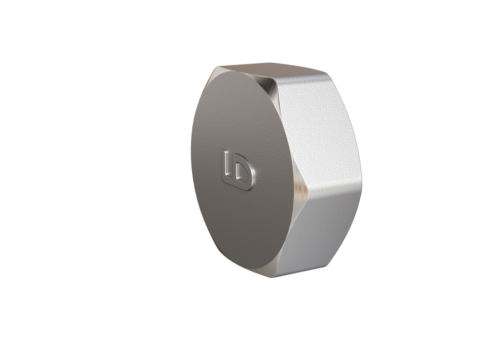 Заглушка LD Pride (на трубу) DN25 (1") ВР латунь никель в упаковке