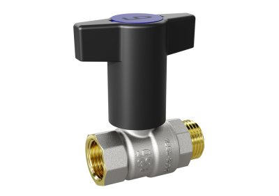 Кран шаровой латунный LD Pride 47.15.В-Н.ТР Ду 15 Ру 40 Т-рукоятка с биркой