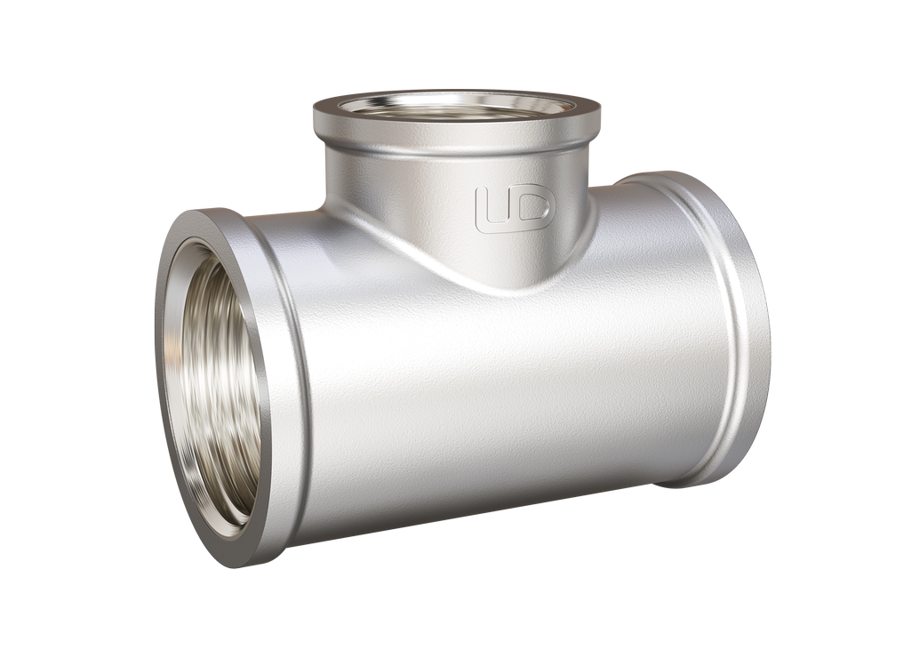 Тройник LD Pride DN15 (1/2") ВР/НР/ВР латунь никель с биркой и хомутом