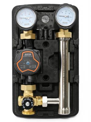 Насосная группа быстрого монтажа ZOTA с термостатическим смесителем (30-60°С) с насосом EcoRING III 25-60 180