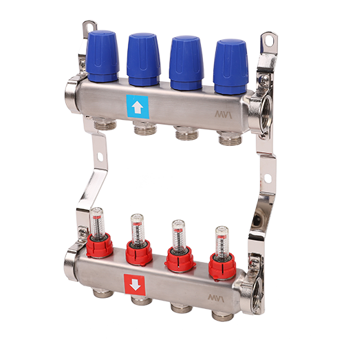 Коллектор с расходомерами, 4 выхода