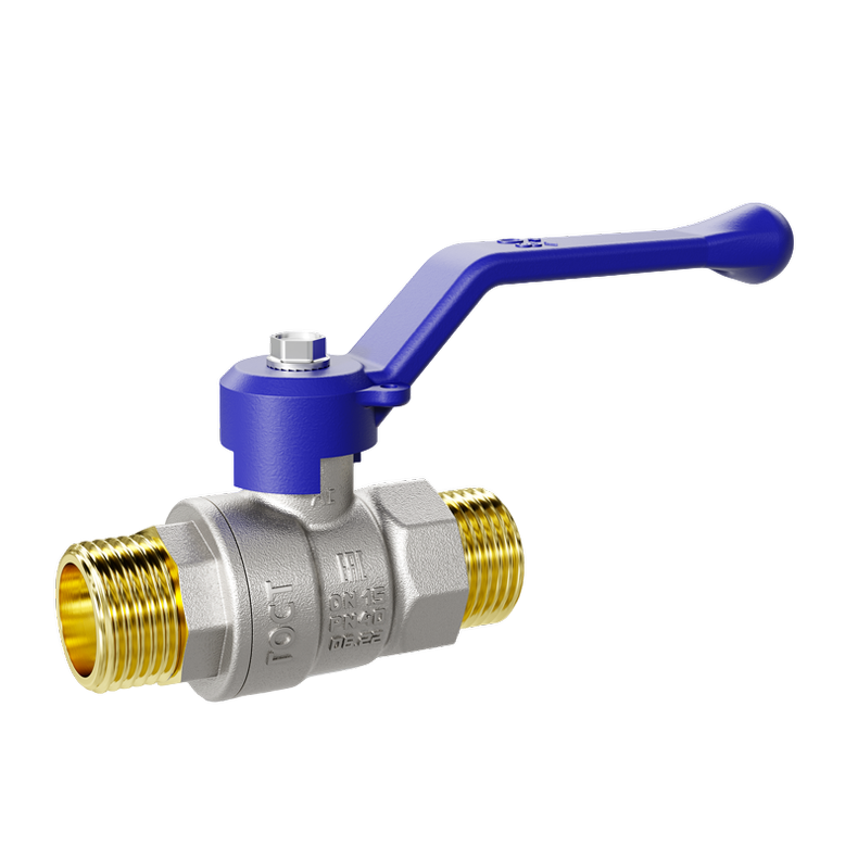 Кран шаровой латунный LD Pride 47.25.Н-Н.Б Ду 25 Ру 40 бабочка (blue)