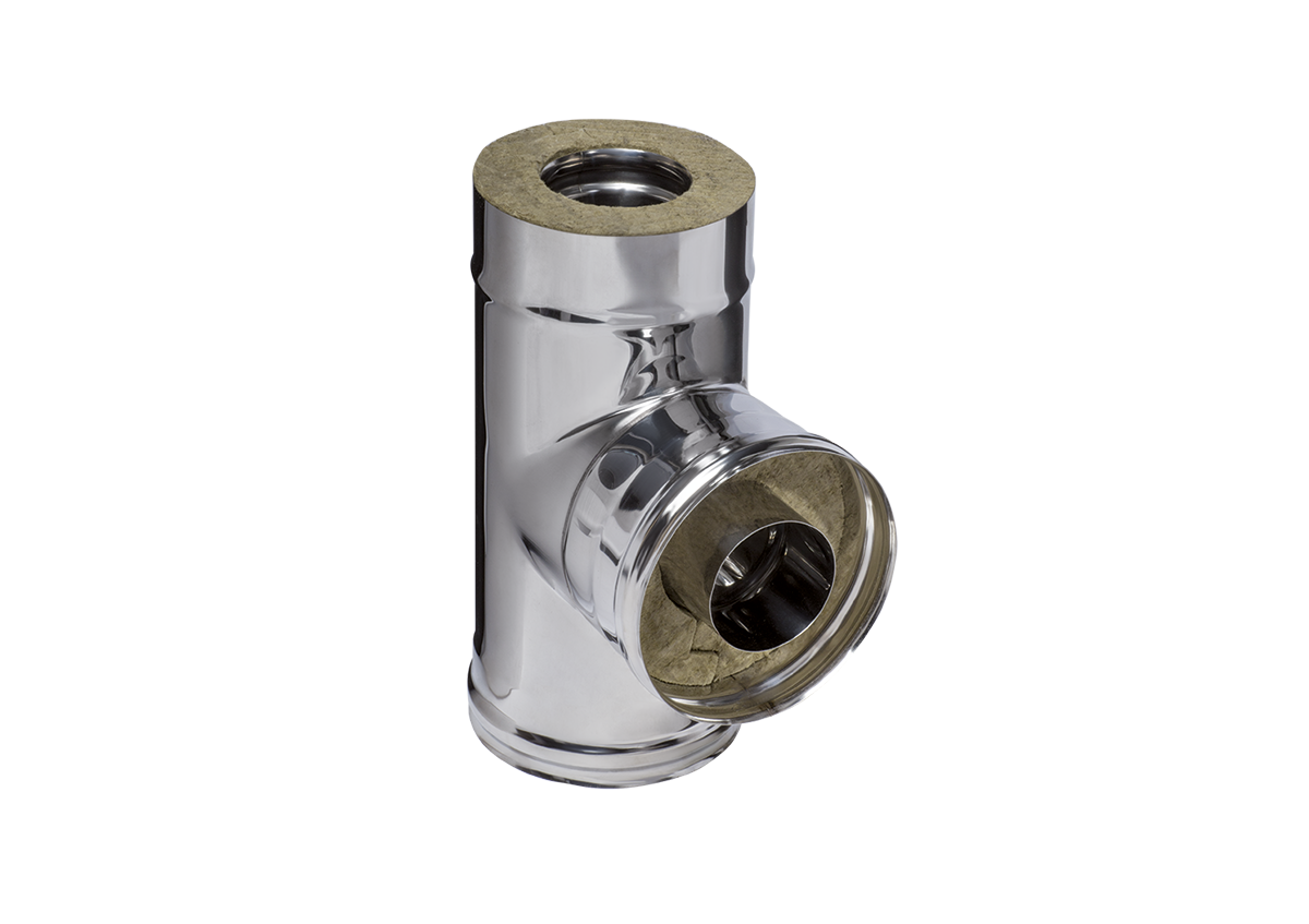 Сэндвич-тройник 90° (430/0,8мм + нерж.) Ф150х250