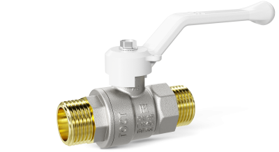 Кран шаровой латунный LD Pride 47.15.Н-Н.Р Ду 15 Ру 40 рычаг (white)