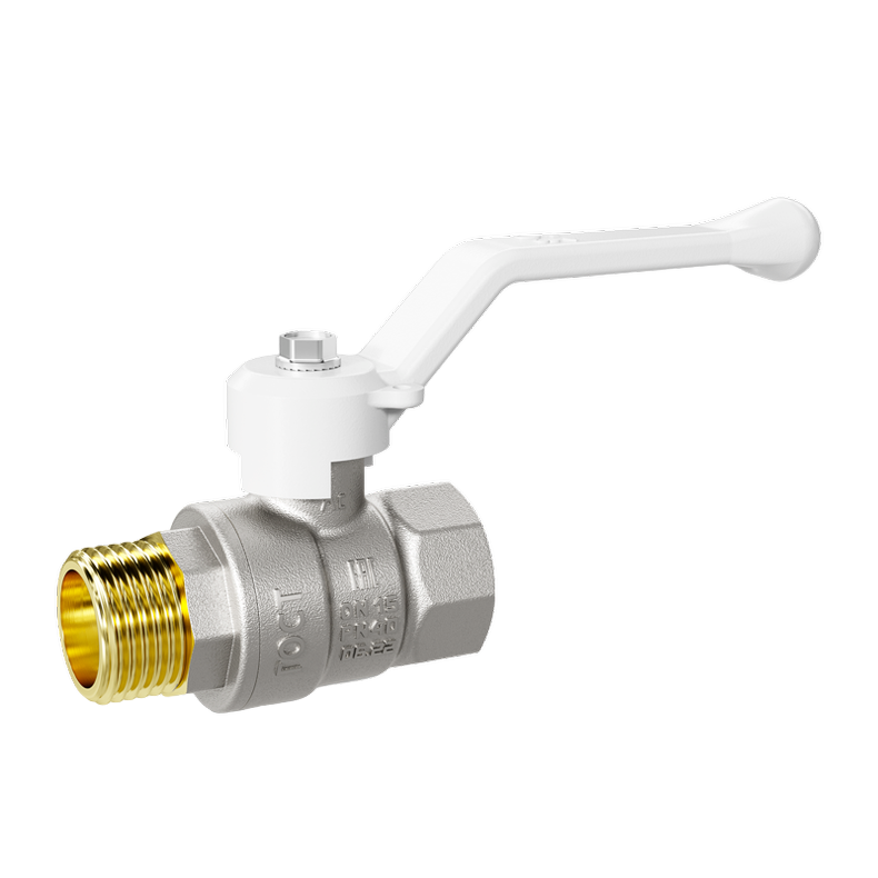 Кран шаровой латунный LD Pride 47.40.В-Н.Р Ду 40 Ру 25 рычаг (white) с биркой