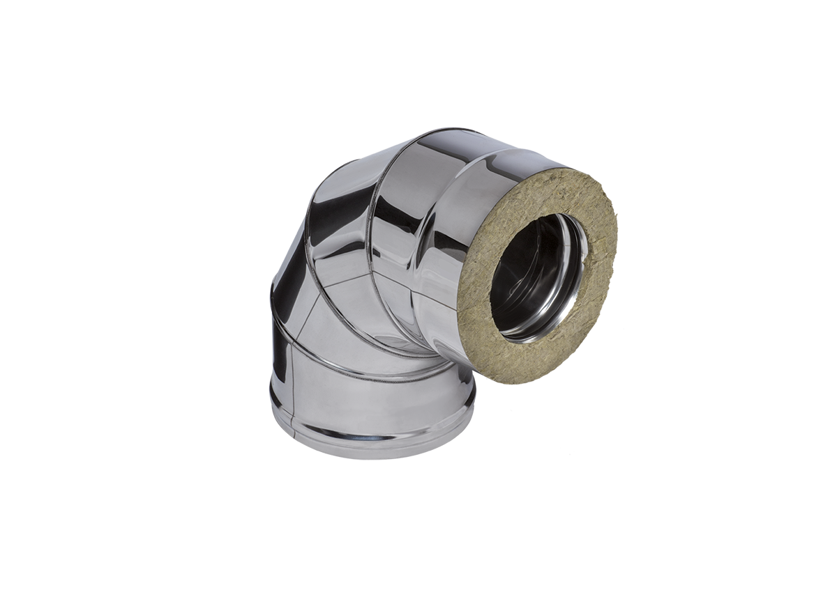 Сэндвич-колено 90° (430/0,8мм + нерж.) Ф250х350