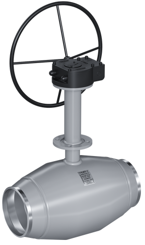 Кран шаровый LD для подземной установки КШЦПР из стали 20 Ду250/200 Ру2,5МПа Н=787мм с редуктором