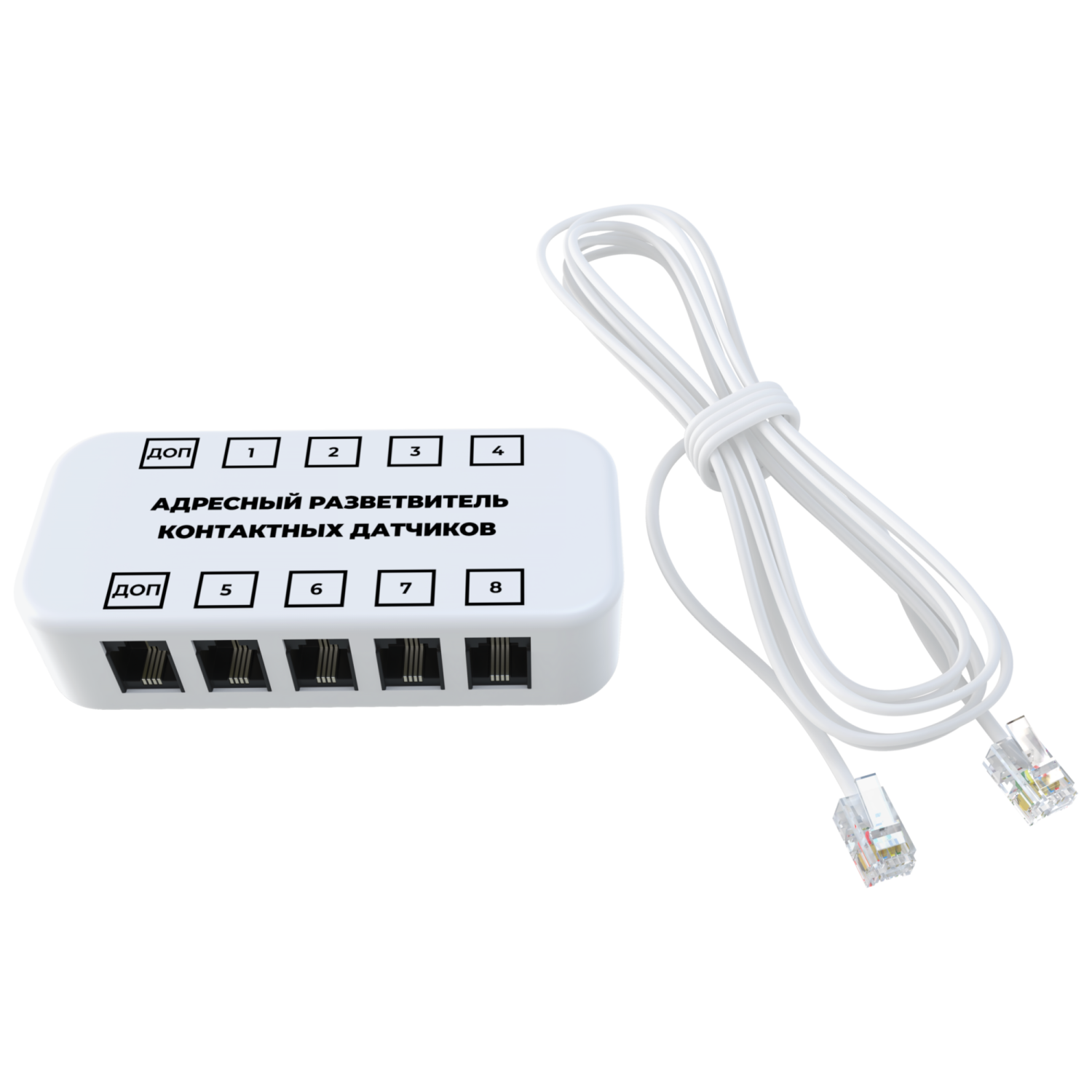 Разветвитель ectoControl для контактных датчиков адресный RS485 (Modbus)