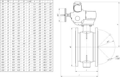 Поворотно-дисковый затвор 3-х эксцентриковый LD Energy под электропривод из стали 09Г2С, ПДЗ.Ф.Э.900.016.03 под электропривод