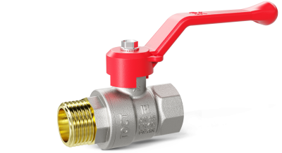 Кран шаровой латунный LD Pride 47.20.В-Н.Р Ду 20 Ру 40 рычаг (red)