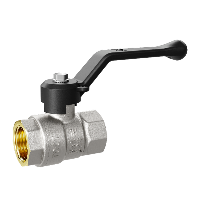 Кран шаровой латунный LD Pride 47.40.В-В.Р Ду 40 Ру 25 рычаг с биркой