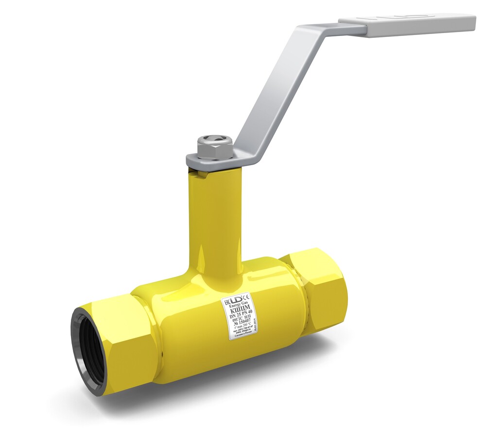 Кран шаровый LD КШЦМ Gas 025.040.Н/П.02. из стали 20 Ду25 Ру4,0МПа