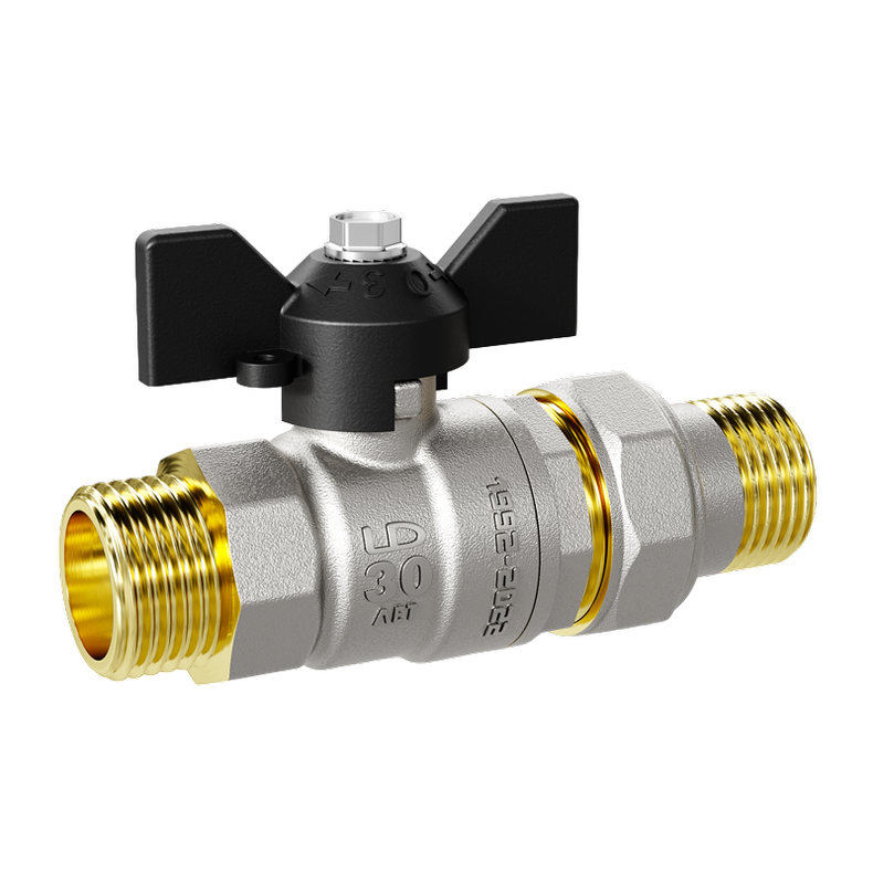 Кран шаровой латунный LD Pride 47.20.Н-ГШ.Б Ду 20 Ру 40 бабочка с биркой