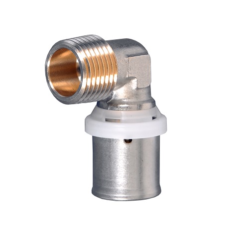 Пресс-фитинг угольник с переходом на наружную резьбу MVI 26х3/4"