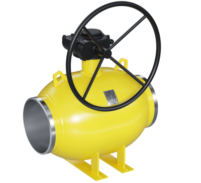 Кран шаровый LD КШЦП Р Gas 350.016.П/П.02. из стали 20 Ду350 Ру1,6МПа с редуктором