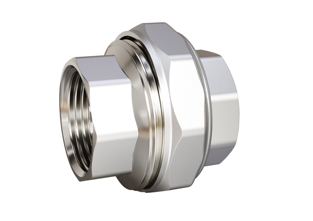 Муфта разъемная (американка) DN25 (1") ВР/ВР латунь никель