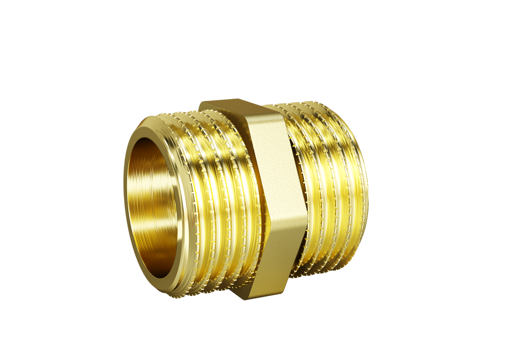 Ниппель прямой LD Pride DN32 (1 1/4") НР/НР латунь с биркой