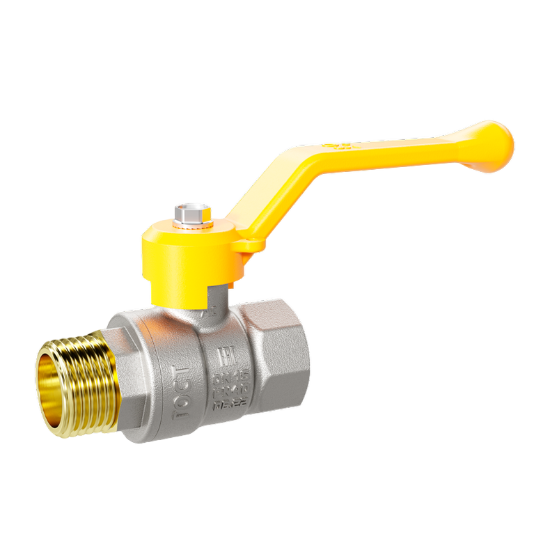 Кран шаровой латунный LD Pride 47.25.В-Н.Р GAS Ду 25 Ру 40 рычаг с биркой