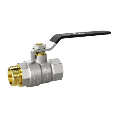 Кран шаровой латунный LD Pride 47.40.В-Н.Р Ду 40 Ру 25 рычаг стальной с биркой