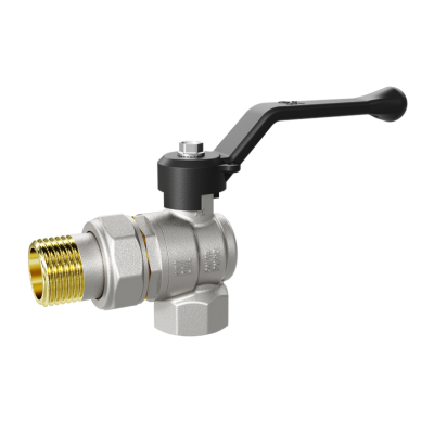 Кран шаровой латунный угловой LD Pride 47.15.В-Н.У.Р Ду 15 Ру 40 рычаг с биркой