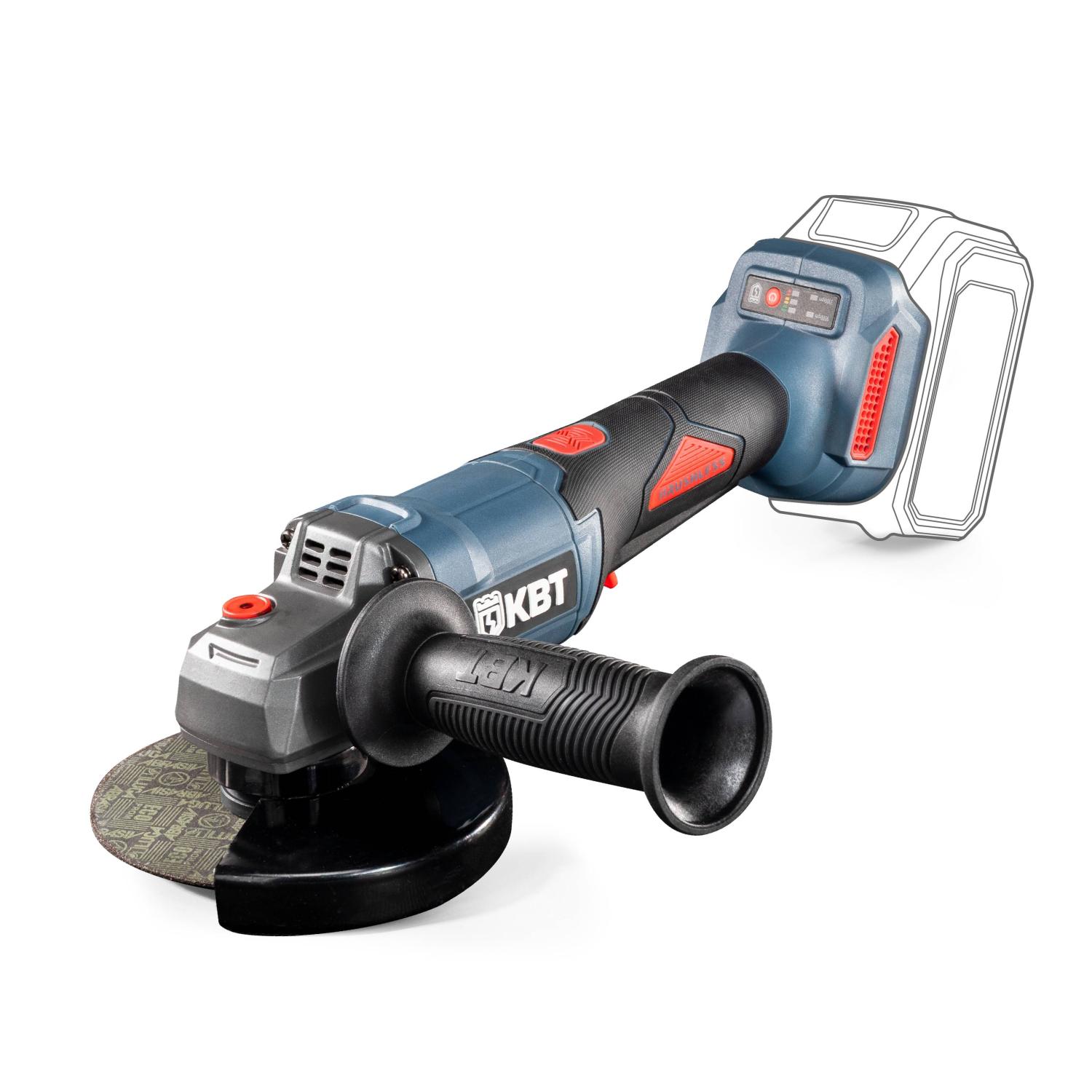 GB-20-125R без АКБ и ЗУ серия ПРОФИ КВТ GB-20-125R без АКБ и ЗУ серия ПРОФИ Угловая шлифовальная машина