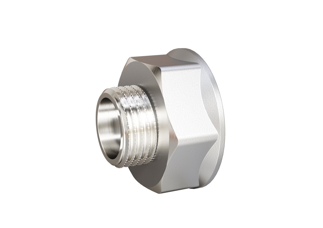 Переход LD Pride DN25х20 (1"ВР х 3/4"НР) латунь никель в упаковке