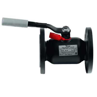 Кран шаровой стальной 11с67п Ру16 Ду200 фланцевый Titan