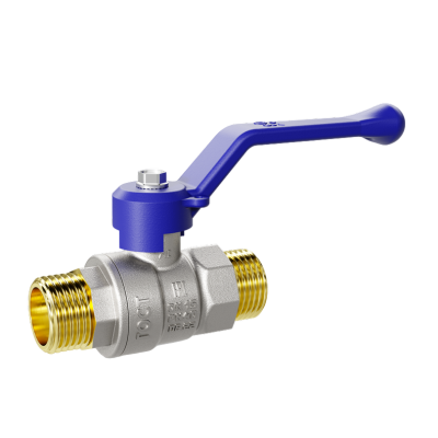 Кран шаровой латунный LD Pride 47.25.Н-Н.Р Ду 25 Ру 40 рычаг (blue)