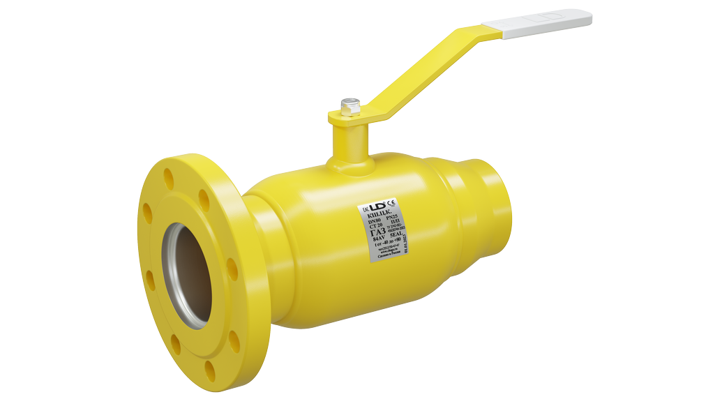 Кран шаровый LD КШЦК Gas 050.016.П/П.02. (фланец/приварка) из стали 20 Ду50 Ру1,6МПа