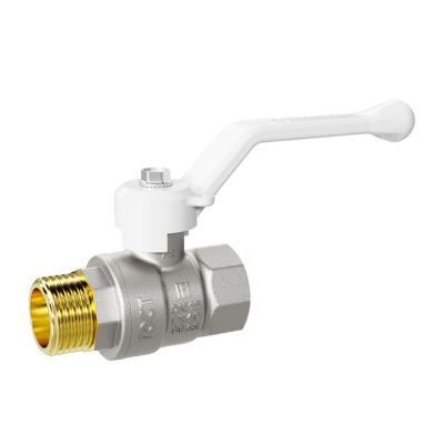 Кран шаровой латунный LD Pride 47.50.В-Н.Р Ду 50 Ру 25 рычаг (white)