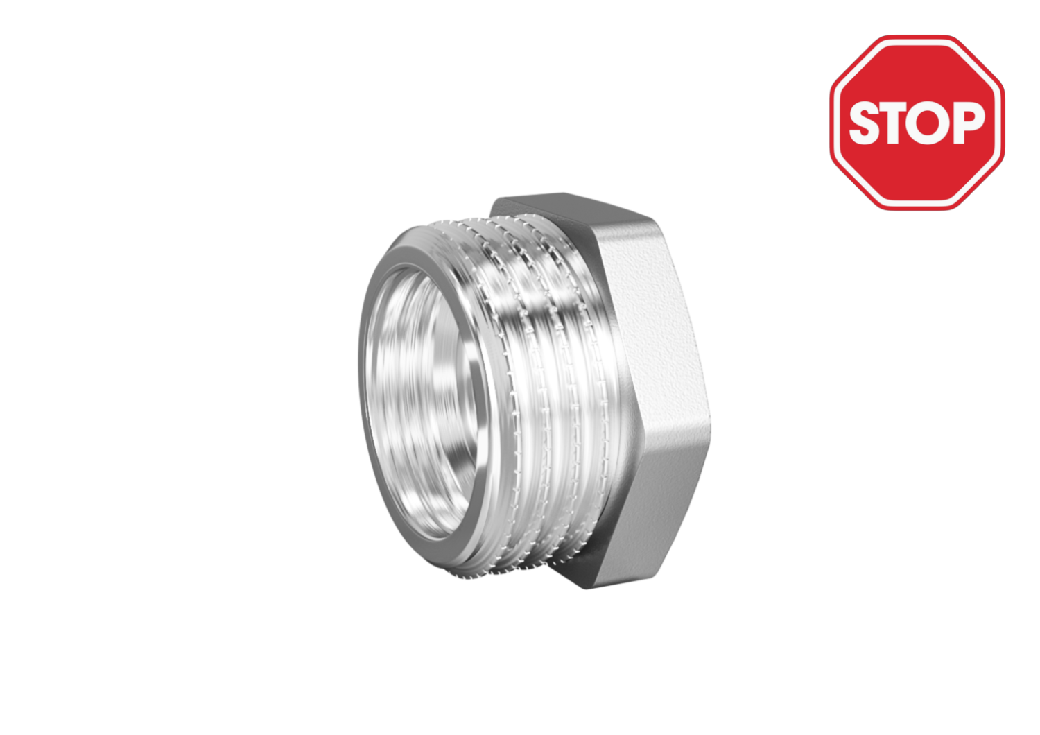 Футорка LD Pride DN50х40 (2"НР х 1 1/2" ВР) латунь