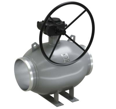 Кран шаровый LD КШЦПР из стали 20 Ду300 Ру2,5МПа полнопроходной с редуктором