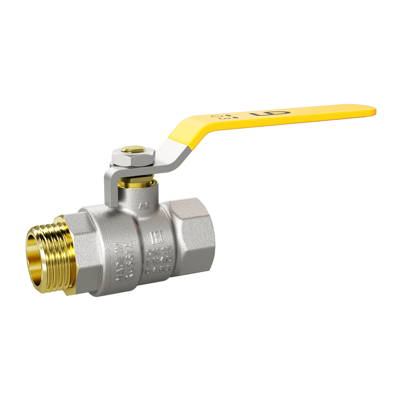 Кран шаровой латунный LD Pride 47.20.В-Н.Р GAS Ду 20 Ру 40 рычаг стальной