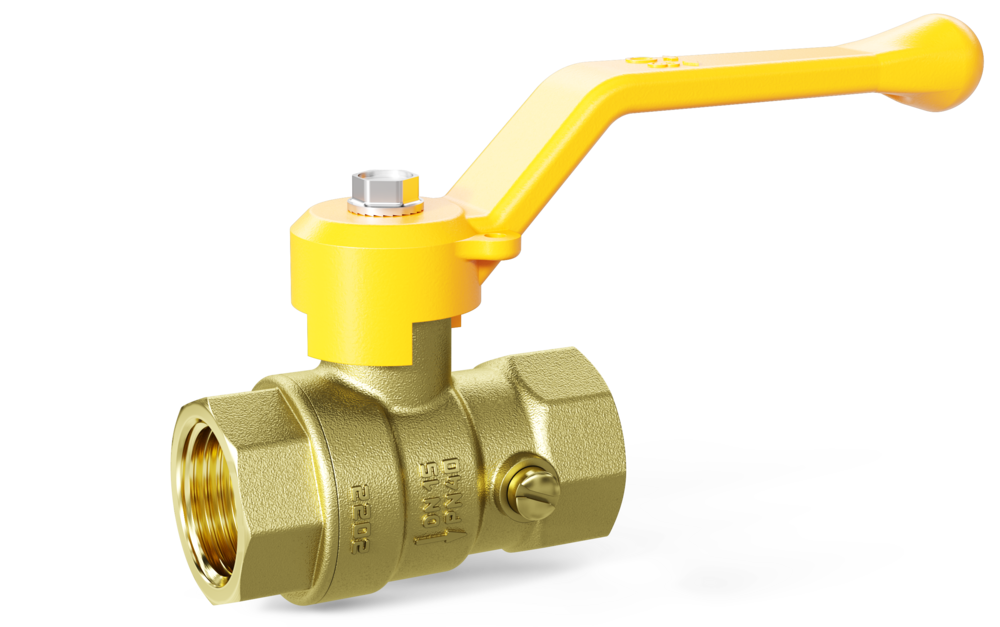 Кран шаровой латунный для манометра LD Pride 44.15.В-В.М.Р GAS Ду 15 М20 Ру 16 рычаг