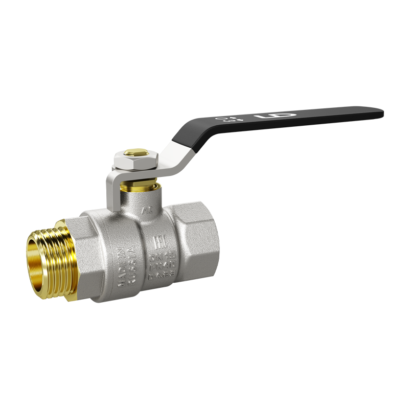 Кран шаровой латунный LD Pride 47.25.В-Н.Р Ду 25 Ру 40 рычаг стальной