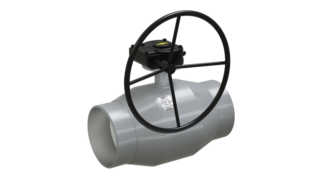 Кран шаровый LD КШЦПР из стали 20 Ду200 Ру1,6МПа полнопроходной с редуктором