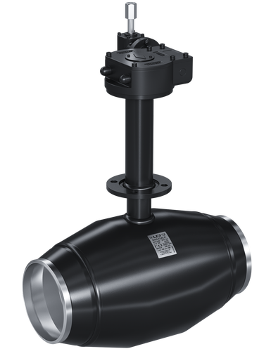 Кран шаровый LD для подземной установки КШЦП Р Gas 150/125.025.Н/П.02. из стали 20 Ду150/125 Ру2,5МПа Н=800мм с вертикальным редуктором