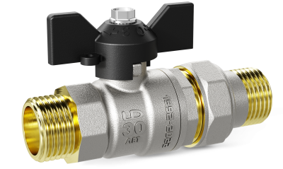 Кран шаровой латунный LD Pride 47.20.Н-ГШ.Б Ду 20 Ру 40 бабочка