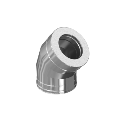 Сэндвич-колено 135° (304/0,8мм + нерж.+ ceramics) Ф115х200